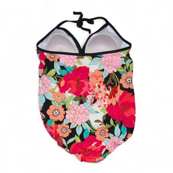 Time and Tru One Piece Slimming Swimsuit Size 2X Padded Cup Support Bathing Suit - Picture 4 of 9